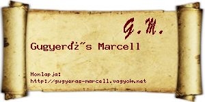 Gugyerás Marcell névjegykártya